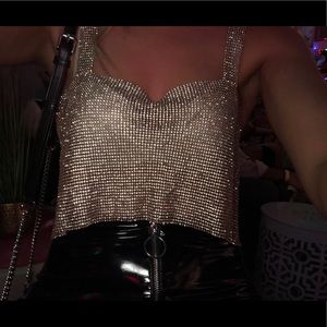 Princess poly rhinestone tank top